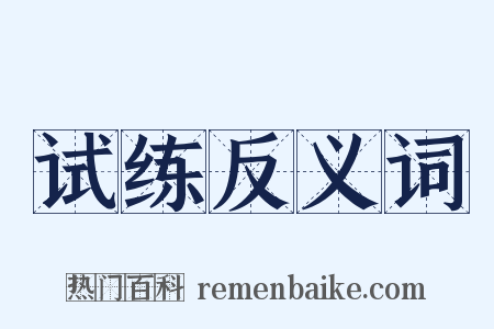 试练反义词是什么意思的图片